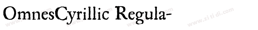 OmnesCyrillic Regula字体转换